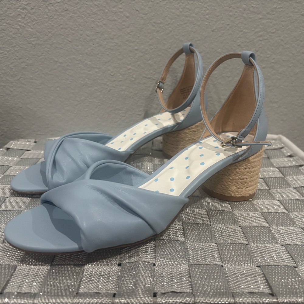 Polka Dotted Light Blue Women’s Heels